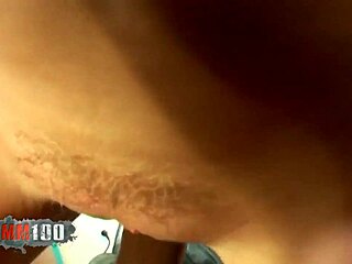 A beautiful woman with large natural breasts has great sex with a black man