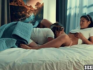 Latina and Asian hotties enjoy passionate lesbian sex acts