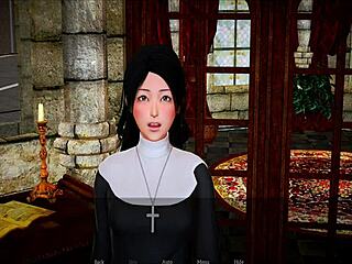 Big dick redhead gets fucked in anime-style game