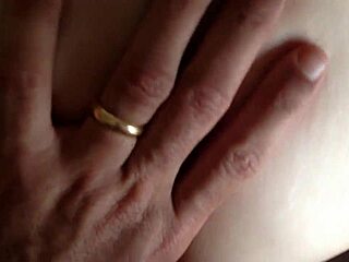 French amateur's naughty satin thong and deepthroat action