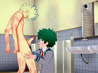 Gay Japanese trio's wild bathroom scene in My Hero Academia