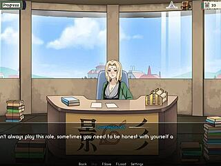 Tsunade, the hot milf kunoichi trainer in action