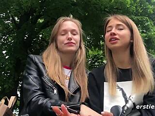 First time lesbian couple enjoys their beautiful bodies
