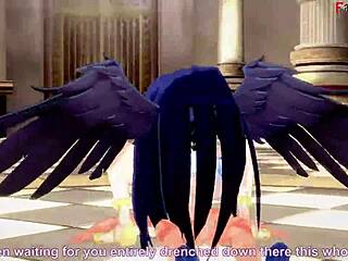 Full-fledged hentai with Albedo from Overlord in 3D animation