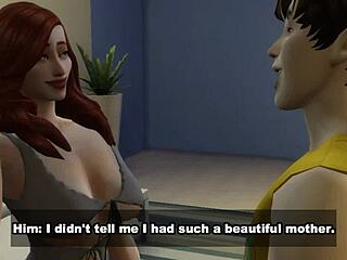 3D animated video of a taboo threesome with a transgender mother and her girlfriend