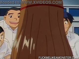 Beautiful anime women have group sex in sorority