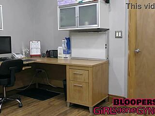 Nicole's gyno exam in hot scrubs and latex gloves