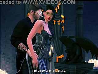Masquerade night with cartoon hentai gangbang action