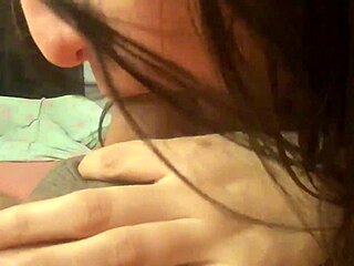 Masturbating behind her back while watching porn together