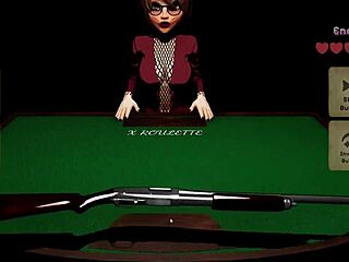 3D cartoon with a curvy girl giving blowbang and X roulette
