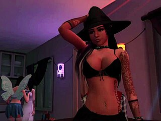 Jozie Dark's Halloween tease - a porn video in The Sims 4 with Wicked Whims
