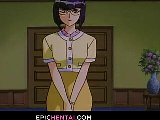 Mahoko’s first sexual experience in anime form with big tits and muff diving