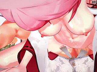 Yae Miko in Ahegao face for Genshin Impact fans