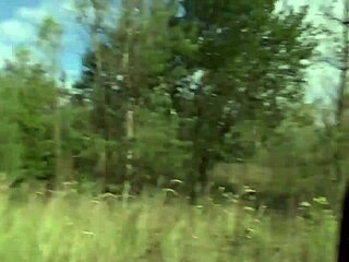 A hot and hardcore outdoor sex with a beautiful woman of European origin
