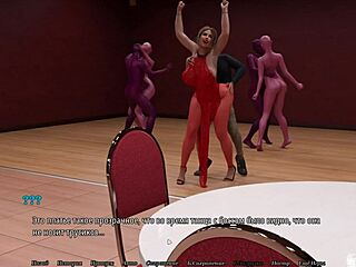 Beautiful animated video of a perfect housewife in action