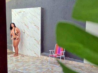 Amateur video of my hot neighbor taking a shower