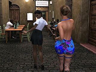 Beautiful animated video of a perfect housewife in action