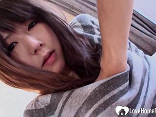 Asian cutie gets her pussy toyed in different positions