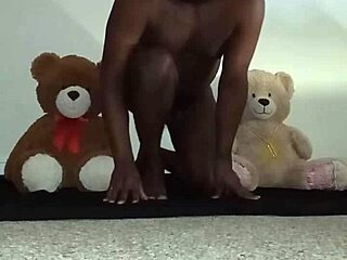 Furry threesome with brown and white toy bears