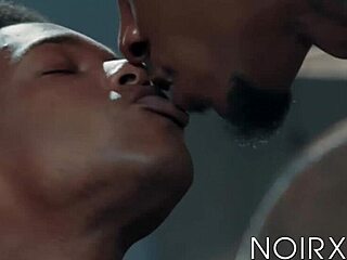Deepthroat and anal pounding with a BBC in gay scene