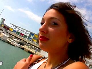 European teen gets rough anal sex and cums hard