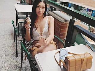 Petite latina gets creampied in this amateur video