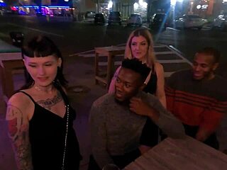 Goth babe gets gang banged on 3D Spring break
