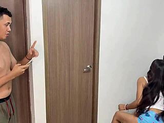 I follow my shy half-sister and show her I'm not gay