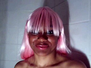 Newbie sucking and getting humiliated in interracial action