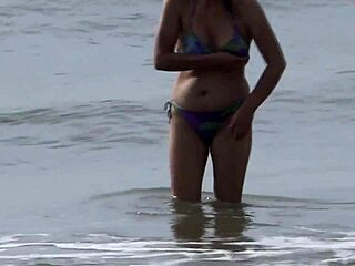 Stepson's return from the beach makes me horny for solo fun