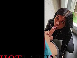 Slutty mom-in-law gets nailed hard in public staircase scene