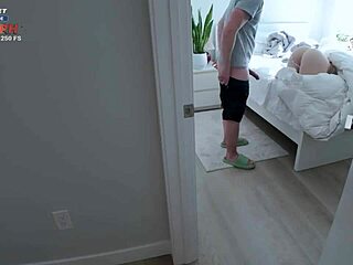 Beautiful brunette stepsis replaces sex doll in naughty dorm room adventure