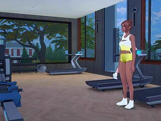 Hot lesbian action in the gym with rough anal