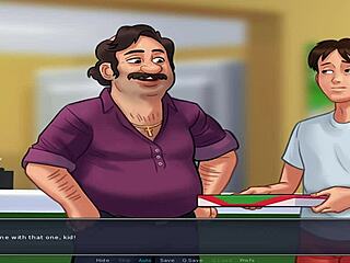 Summer heat: Big tits and monster cock in teen anime game
