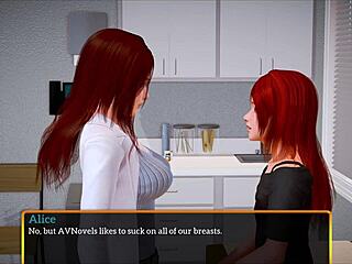 My new family 466: A cartoon-style erotic experience with a brunette teen