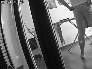 Cheating wife gets nailed by friend while hubby works