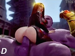 Black Widow Natasha's hot secret life in 3D animation