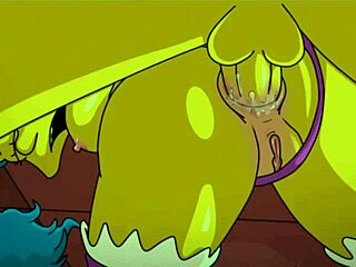 Marge's revealing clothes confuse old Simpson, leading to threesome