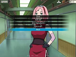3D animated Naruto kunoichi trainer with Halloween theme