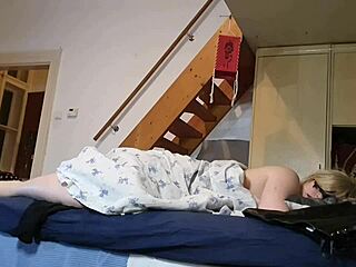 Pervert Stepson Jerks Off to Stepmother's Feet in Secret HD