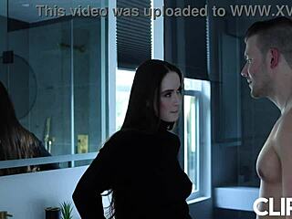 Codey Steele and Hazel Moore in a taboo hardcore scene
