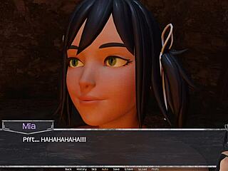 Small-boobed girl gets gang banged in Mist porn game