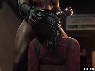 Futanari MILF gets rough and tumble with horny slut in cartoon porn