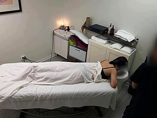 Petite Japanese girl gets massaged and fucked by masseur