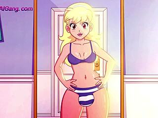 Beautiful shemale in hot cartoon action with big tits and creampie