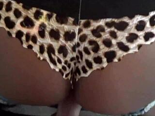 Amateur couple has intense doggy style sex with sperm dripping from the ass