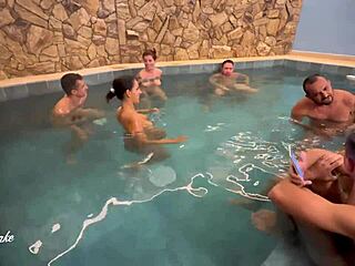 Steamy motel party with friends yields hot footage
