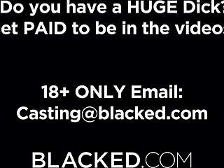 Brunette beauty gets banged by blacked BBC in interracial porn video