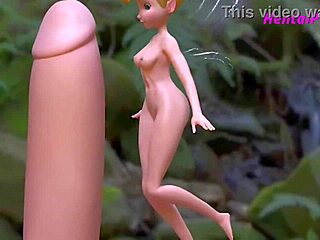 3D animated Tinkerbell enjoys an uncensored blowjob