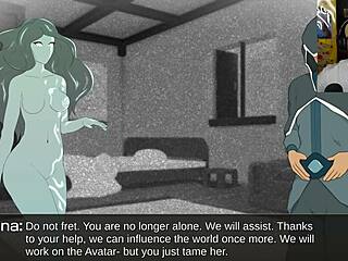 Korra becomes a furry and ejaculates in this cartoon porn